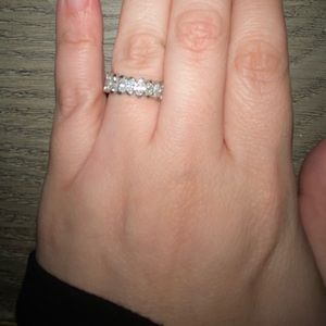 14K White Gold Marquise Diamond Eternity Ring